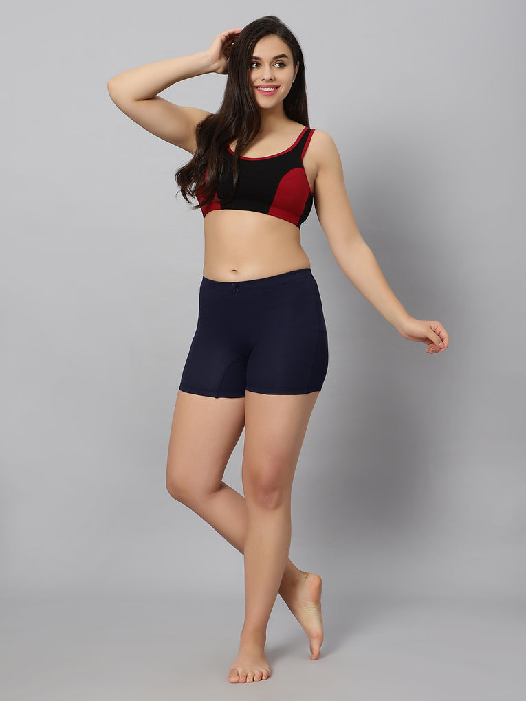 Bluenixie BNSL0020_Semilongs Anti Chaffing Stretch Cotton Boys Shorts