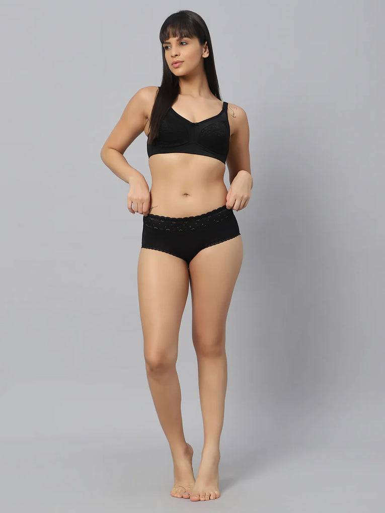 BlueNixie online Full coverage Minimizer Bra Combo set of 2 Black - Skin Color