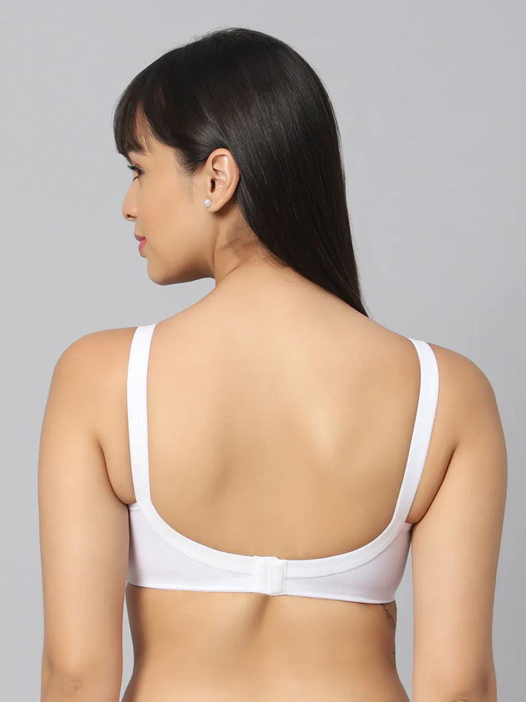 BlueNixie online Full coverage Minimizer Bra Combo set of 2 White- Skin Color