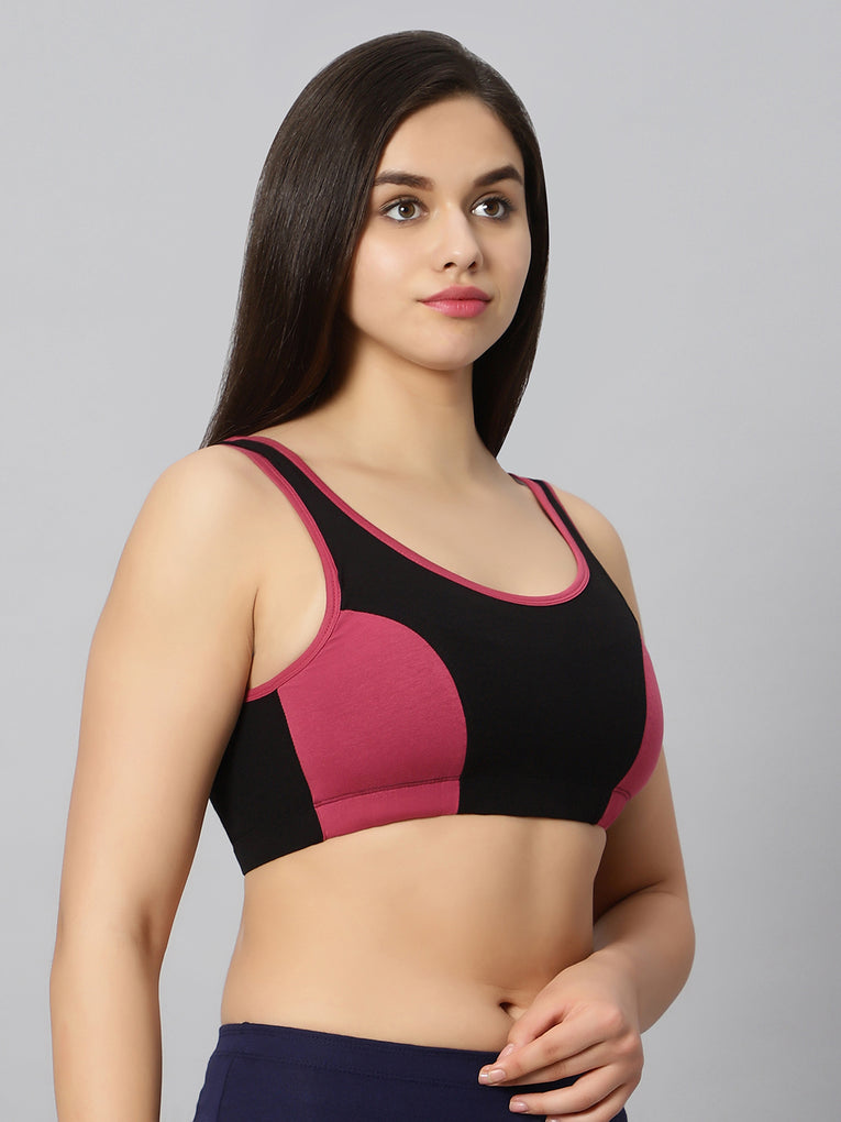 BlueNixie online Padded Sports Bra with Cotton Stretch at