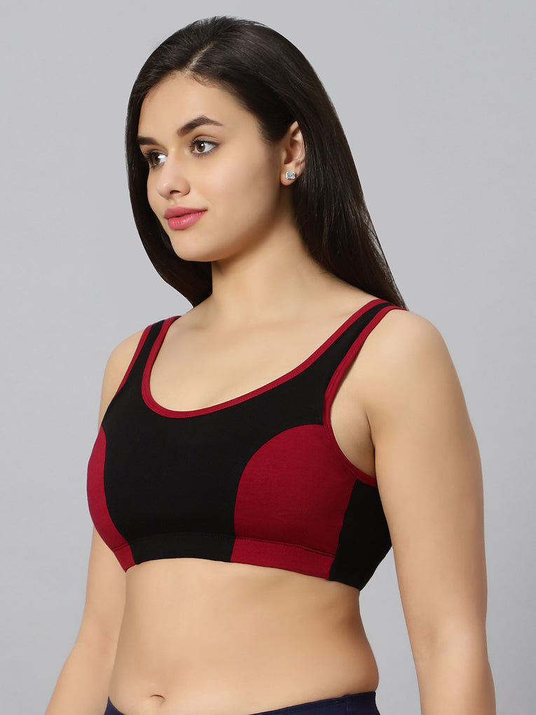 BlueNixie online Padded Sports Bra with Cotton Stretch at