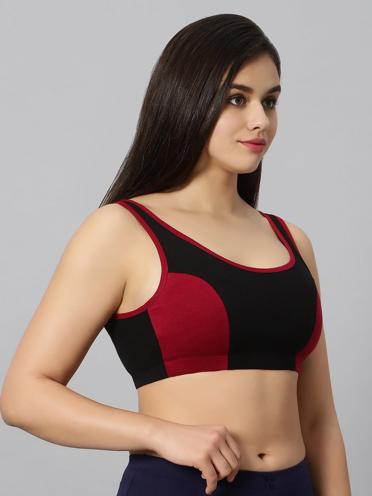 BlueNixie online Padded Sports Bra with Cotton Stretch at