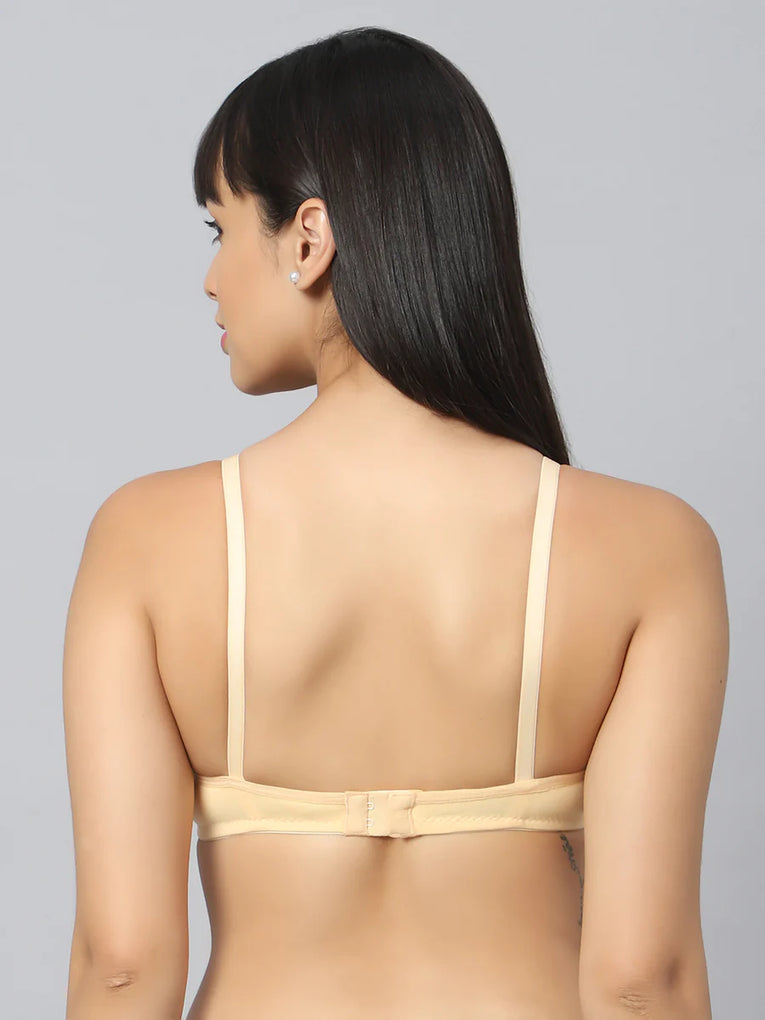 BlueNixie Best T-Shirt Bra Online BN1802 Bra Combo set of 2 White - Skin Color