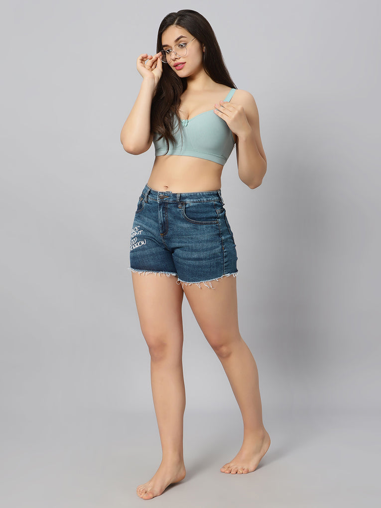 Blue Nixie Padded Full Coverage Bra-Style#BN2319