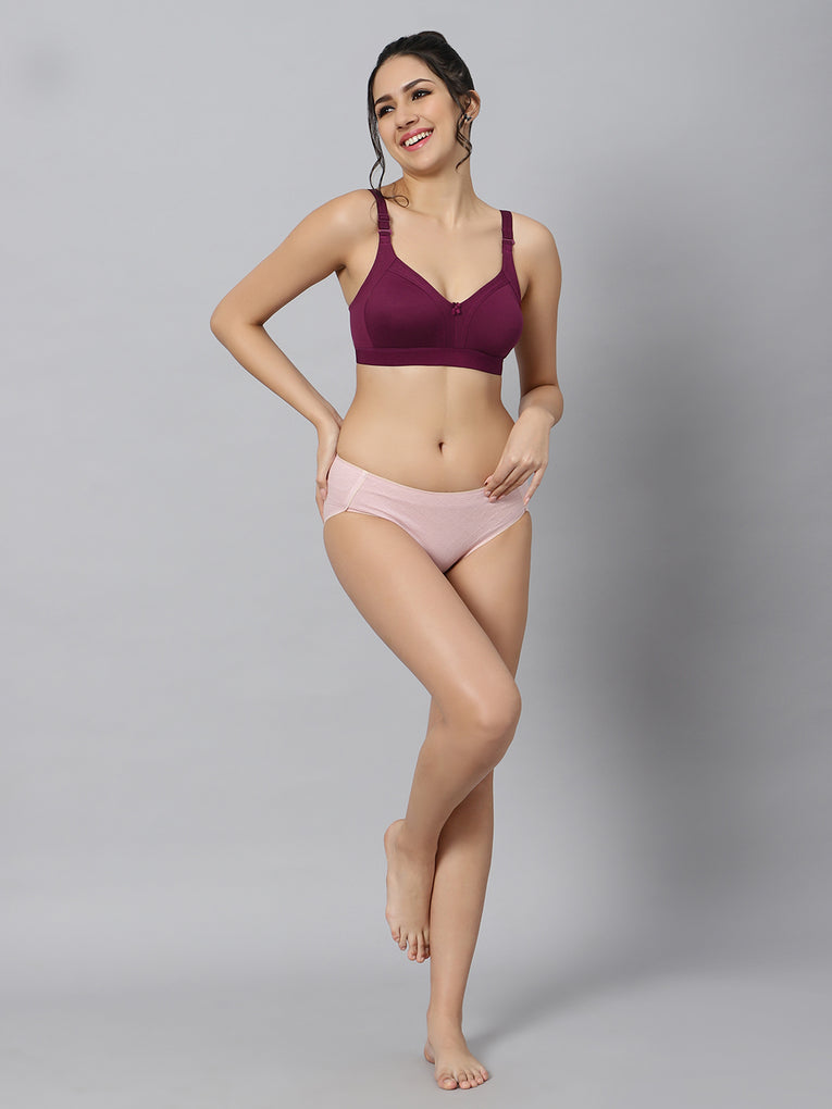 Bluenixie BN2514_Teesta C & D Cups Cotton Rich Full Coverage T-Shirt Bra