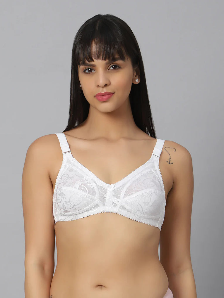 Bluenixie #BNF356 Full Coverage Bra White-Skin 2 pc combo