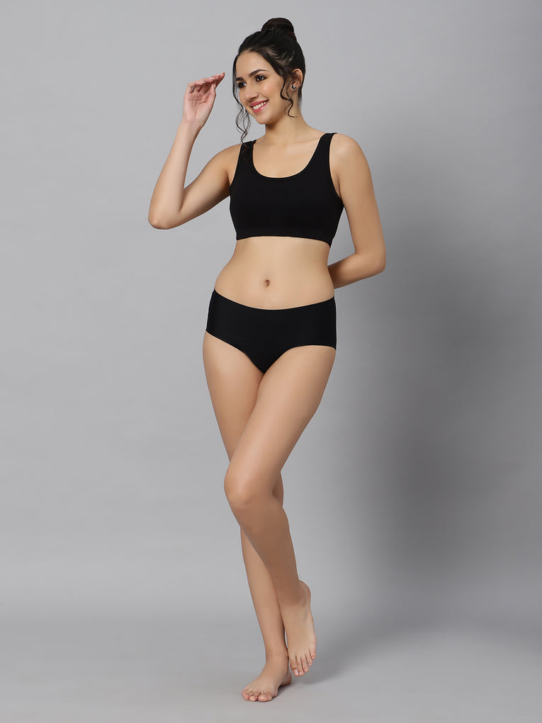 Bluenixie BN3014-Sproty Slip On Medium Impact Sports Bra# Lounge Bra