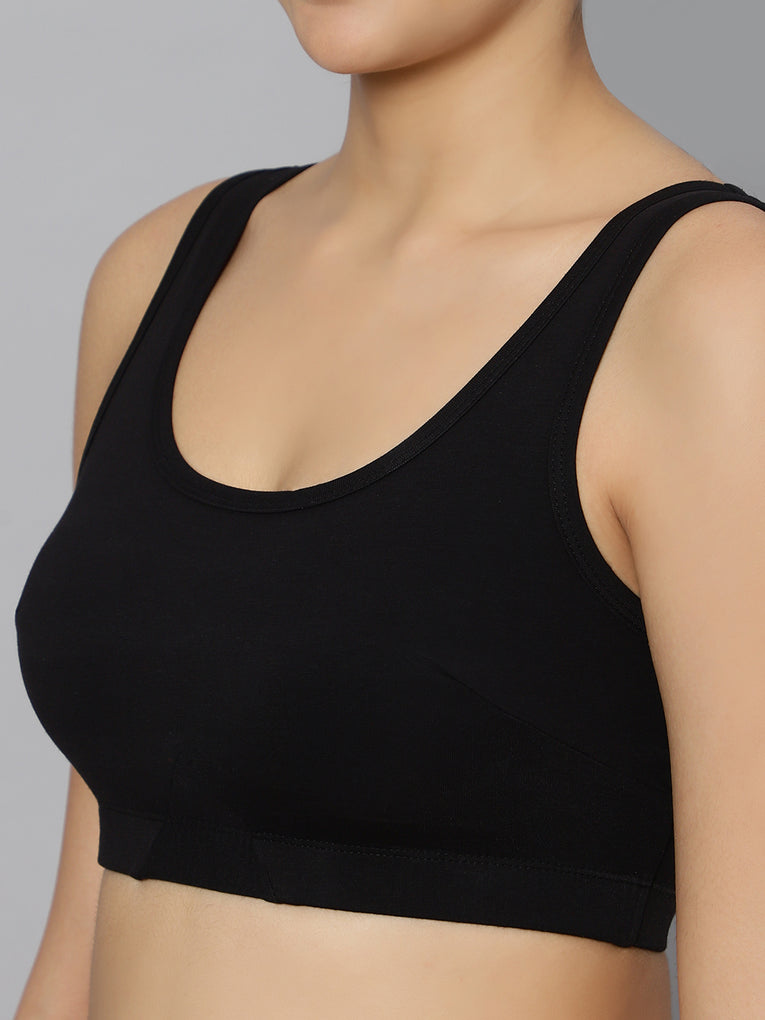 Bluenixie BN3014-Sproty Slip On Medium Impact Sports Bra# Lounge Bra
