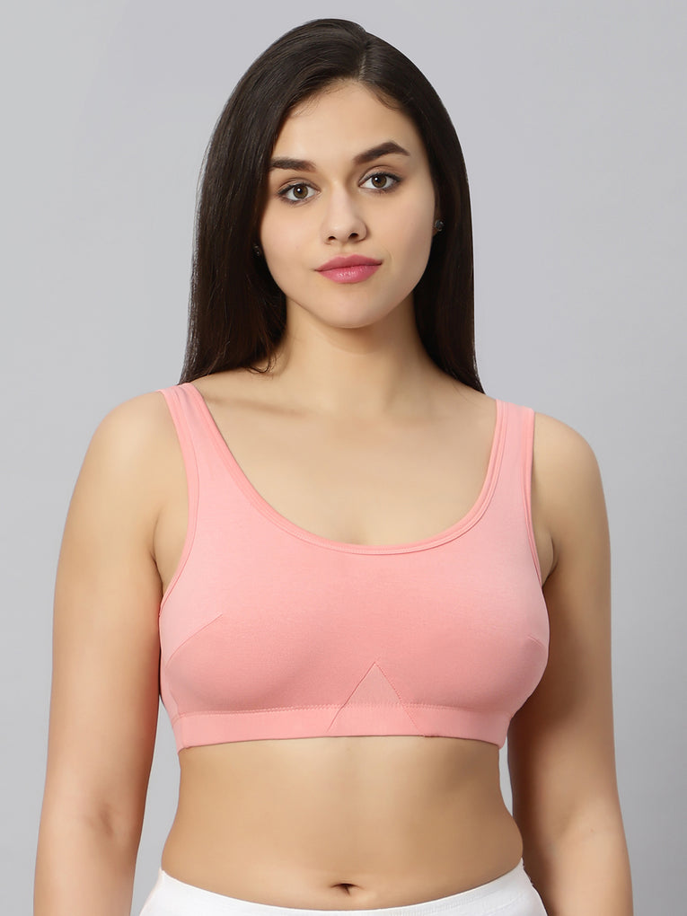 Bluenixie BN3014-Sproty Slip On Medium Impact Sports Bra# Lounge Bra