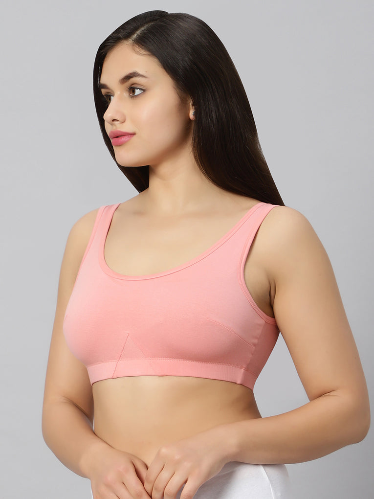 Bluenixie BN3014-Sproty Slip On Medium Impact Sports Bra# Lounge Bra