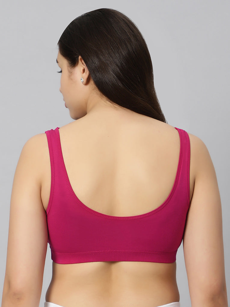 Bluenixie BN3014-Sproty Slip On Medium Impact Sports Bra# Lounge Bra