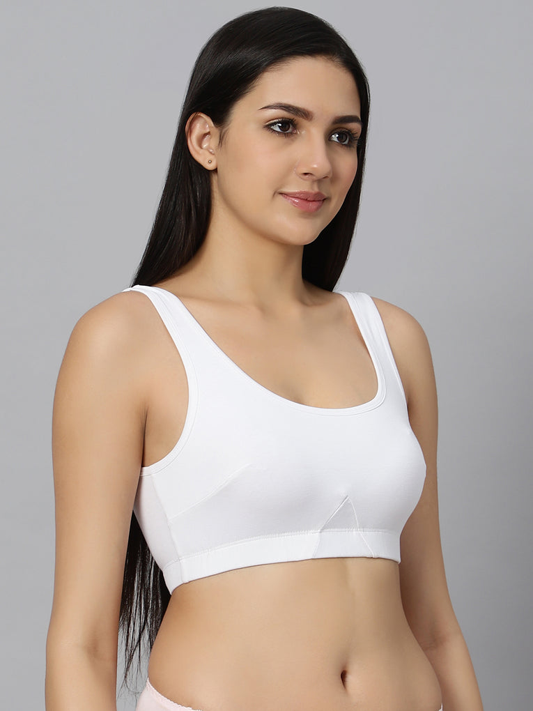 Bluenixie BN3014-Sproty Slip On Medium Impact Sports Bra# Lounge Bra
