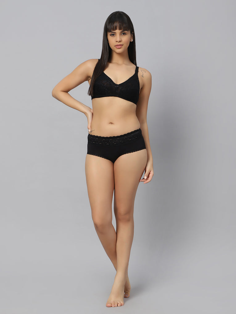 Bluenixie Black color Butterfly Print net Full Coverage Bra