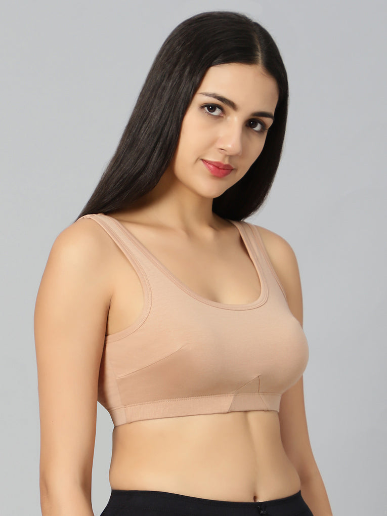 Bluenixie BN3014-Sproty Slip On Medium Impact Sports Bra# Lounge Bra