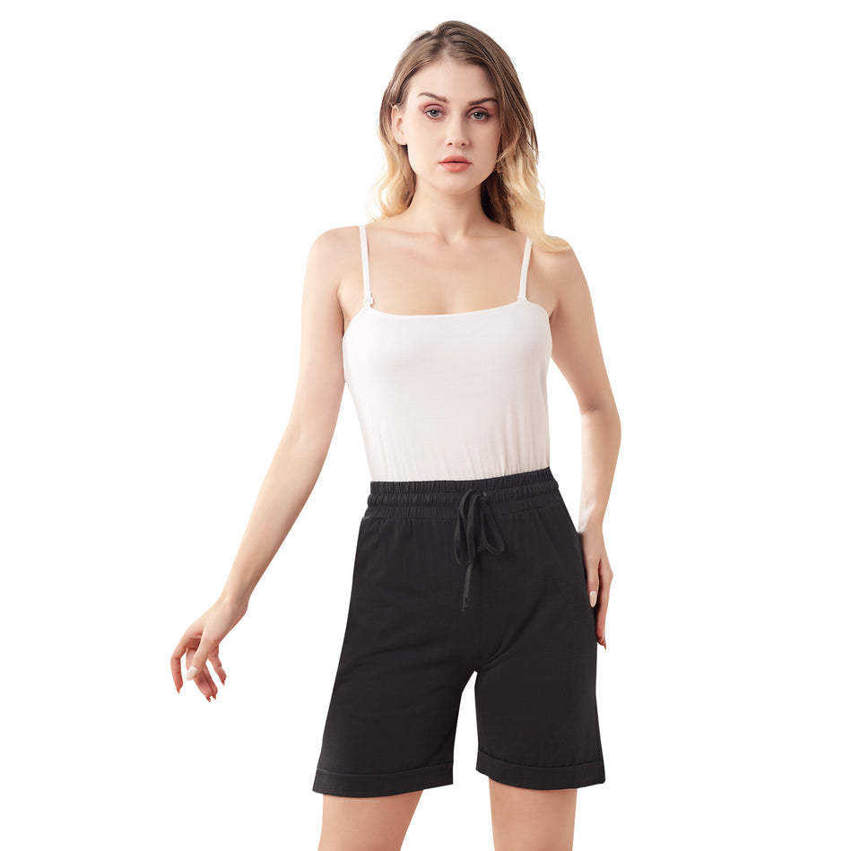 Bluenixie Grey Color Cotton Lounge Shorts for Girl