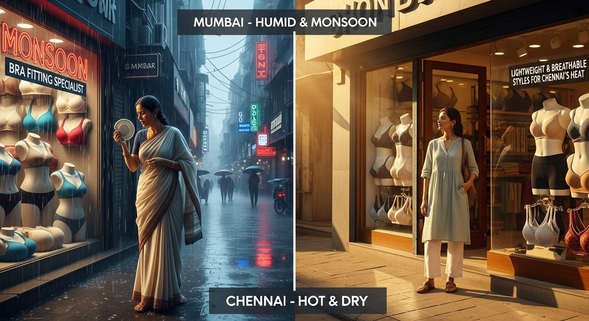 How Climate Affects Bra Fitting in Mumbai vs Chennai - A Comprehensive Analysis