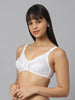 Bluenixie White color Butterfly Print net Full Coverage Bra
