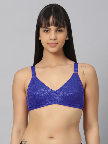 Bluenixie R. Blue color Butterfly print Luxuria Full Coverage Bra