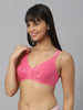 Bluenixie Light Pink color Butterfly Print net Full Coverage Bra