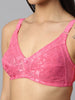 Bluenixie Light Pink color Butterfly Print net Full Coverage Bra