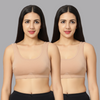 BlueNixie BN3014 Slip On Medium Impact Sports Bra Combo  Of 2 Skin
