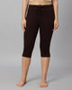 BlueNixie Women 3/4th Cotton Plain Capri
