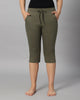 BlueNixie Women 3/4th Cotton Plain Capri