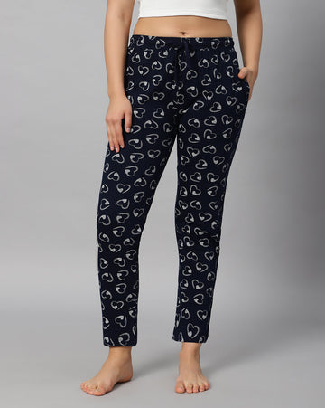 Hosiery Cotton Printed Pyjamas with both side zipper pocket - Bluenixie