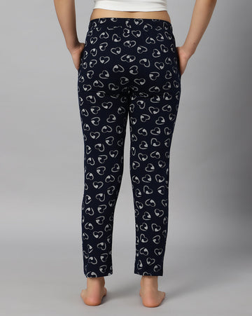 Hosiery Cotton Printed Pyjamas with both side zipper pocket - Bluenixie