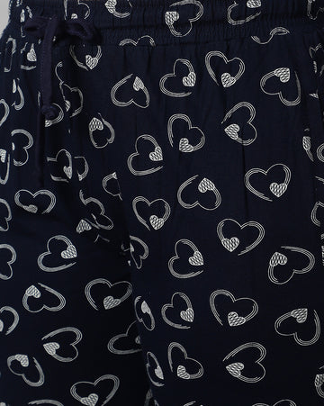 Hosiery Cotton Printed Pyjamas with both side zipper pocket - Bluenixie