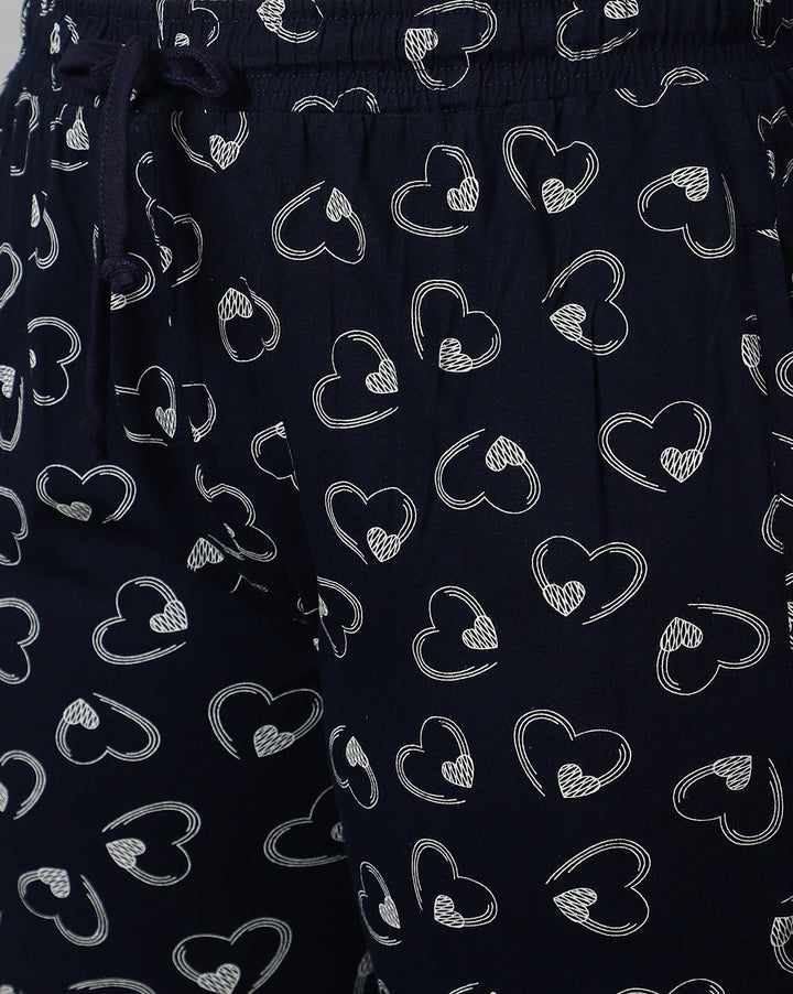 Hosiery Cotton Printed Pyjamas with both side zipper pocket - Bluenixie