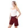 Bluenixie Moroon Cotton Lounge Shorts for Girl 