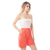 Bluenixie Peach Cotton Lounge Shorts for Girl 